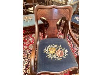Antique Empire Style Chair And Footstool (CTF20)