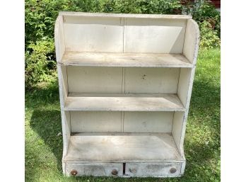 Antique Painted Country Hanging Shelf (CTF20)