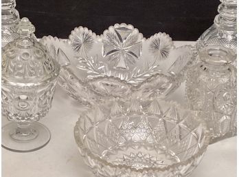 Cut And Clear Glass Collection, 2 Of 2, 5pcs.  (CTF10)