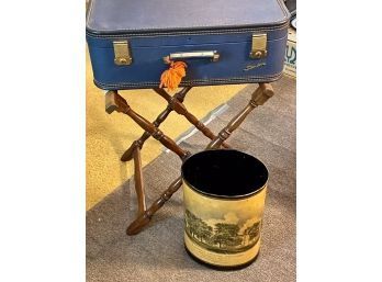 Vintage Luggage Rack And Suitcase (CTF20)