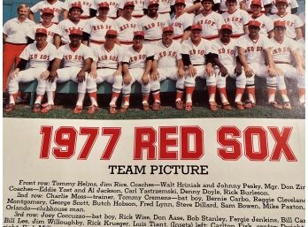 Red Sox Team Picture From 1977 Boston Globe (CTF10)