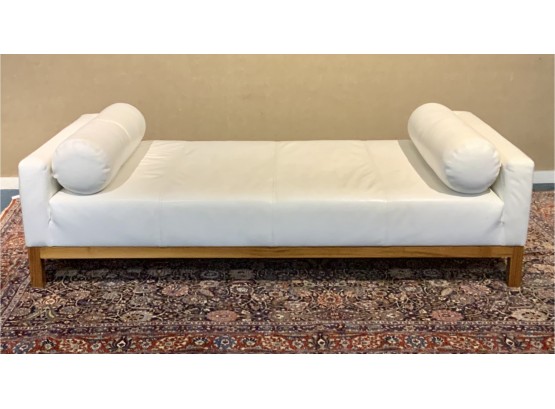 Modern White Leather Sofa/daybed  (CTF30)