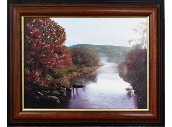 Michael McGovern Oil On Canvas, Ottaquechee River (CTF20)