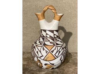 Acoma Pueblo Pottery Wedding Vase, Ca. 1900 (CTF10)