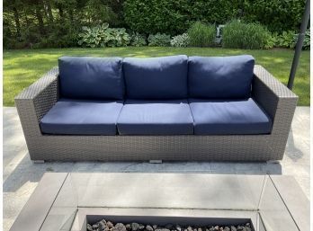 All Weather Wicker Sofa W/ Sunbrella Cushions  (CTF40)