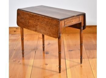 Antique Maple One Drawer Drop Leaf Table (CTF20)
