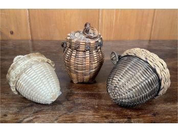 Penobscot Acorn Baskets With Ash Basket (CTF10)