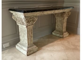 Black Marble Top Console Table (CTF60)