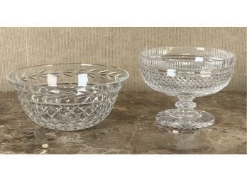 Waterford Crystal, Glandore Bowl And Castletown Compote (CTF20)