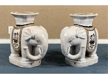Pair Of Elephant Garden Seats (CTF20)