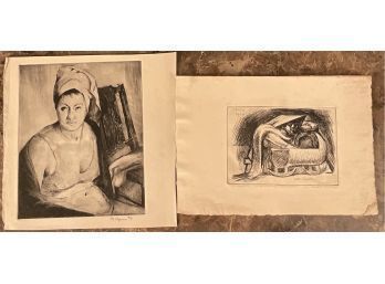 Two Etchings, Jean Charlot And Other (CTF10)