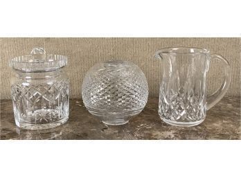 Lismore And Glandore Waterford Crystal, 3pcs.  (CTF20)