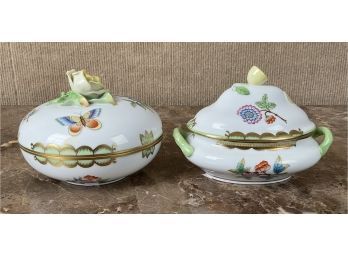 Herend Covered Jar And Miniature Tureen (CTF10)