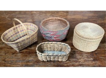 Four Miniature Native American Baskets (CTF10)