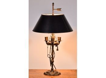 Antique Brass Candlestick Table Lamp (CTF10)