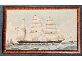 Antique Watercolor Sailing Ship (CTF10)