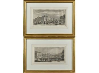 Two Early French Engravings, Chateau Views (CTF10)