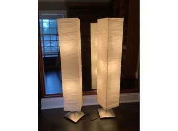 Pr Of Tall Lights With Paper Shades (CTF30)
