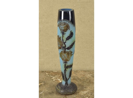 Lesage French Cameo Glass Vase (CTF10)