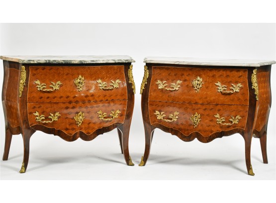 Pair Of Louis XV Style Parquetry Commodes (CTF50)