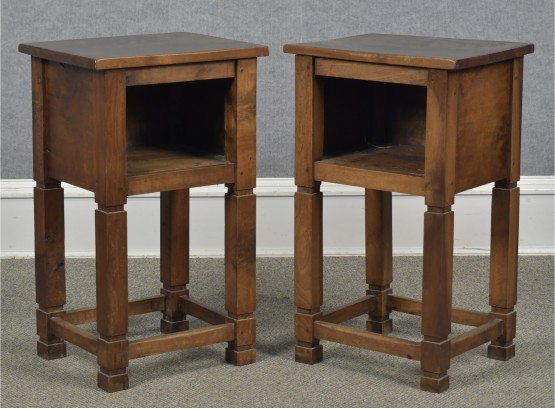 Vintage Elm And Walnut European Stands (CTF20)