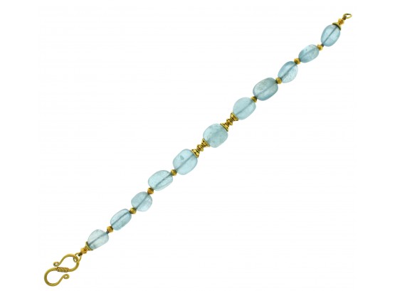 14k And Aqua Marine Bracelet (CTF10)