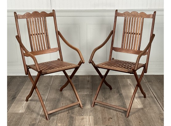 Vintage Chinese Rosewood Folding Chairs (CTF20)