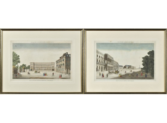 Two French Engravings, Brussels Palaces (CTF10)