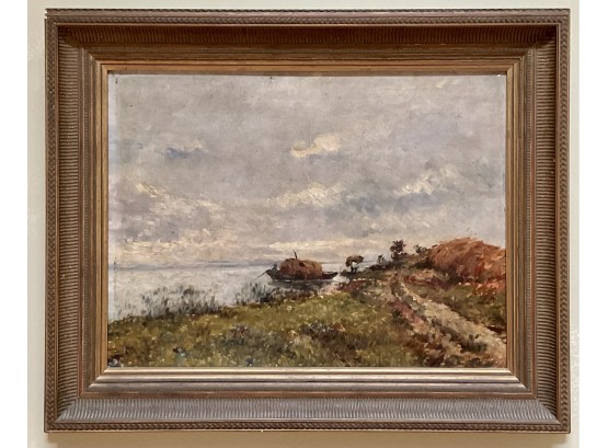 Antique French Landscape Painting (CTF30)