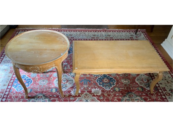 Pine Coffee Table And Round Stand (CTF20)