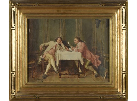 Lucien LaPage Oil On Canvas, Two Gentlemen (CTF10)