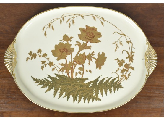 19th C. English Gilt Porcelain Platter (CTF10)
