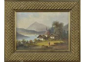Vintage Oil, Swiss Mountains Signed (CTF10)