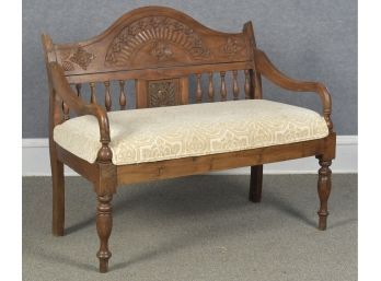 Carved Anglo Indian Style Bench (CTF20)