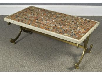 Modern Brass And Stone Coffee Table (CTF40)