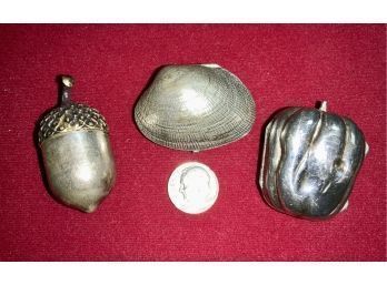 Three Small Silver Figural Boxes (CTF10)
