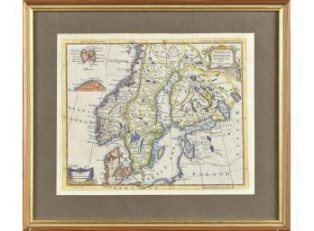 Antique Scandinavian Map (CTF10)