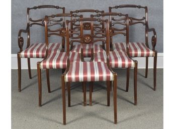 Set Of Six Regency Style Dining Chairs (CTF30)
