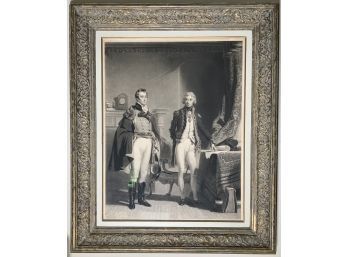 Antique Engraving, Meeting Of Nelson And Wellington (CTF10)