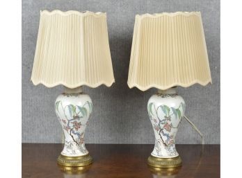Pr. Chinese Motif Porcelain Lamps (CTF20)