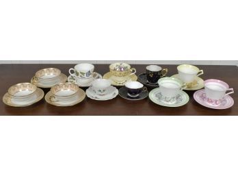 Group Of Porcelain Teacups And Saucers (CTF10)