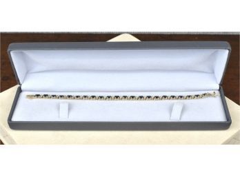 14k Gold Diamond And Sapphire Bracelet (CTF10)