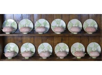 12 Signed AG Italy Soup Bowls And Under Plates (CTF20)