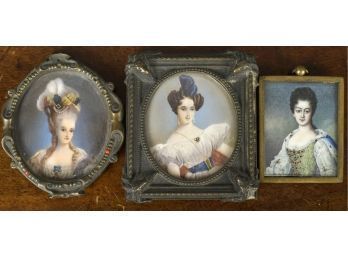 Three Miniature Portraits Of Ladies (CTF10)