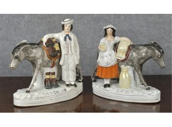Pair Of Staffordshire Figural Groups, Beesums & Sand (CTF10)