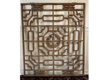 19th C. Carved Chinese Fruitwood Open-work Panel (CTF20)