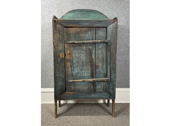 Antique Rustic Blue Painted Cupboard (CTF20)