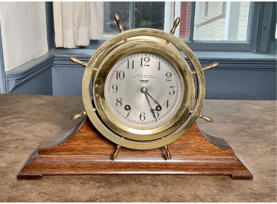 Vintage Seth Thomas Eight Day Ships Bell Clock (CTF10)
