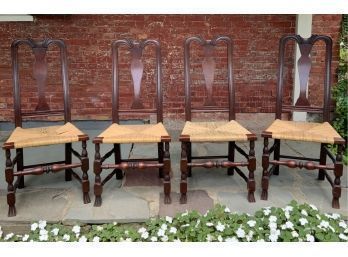 Set Of Four Queen Anne Style Side Chairs (CTF30)