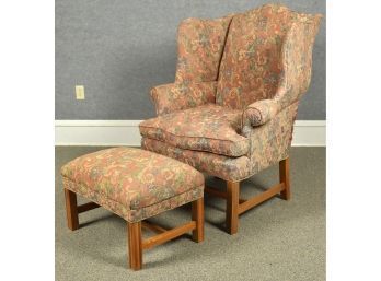 Vintage Wing Chair And Ottoman (CTF30)